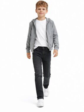 Levis 511 Black Slim Stretch Denim Jeans Boys Youth Size 12 Adjustable Waistband